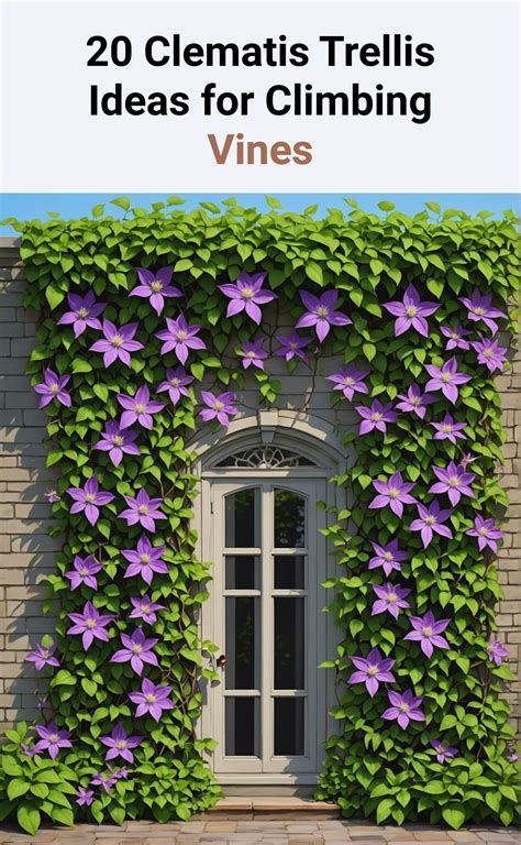 20 Clematis Trellis Ideas For Climbing Vines - Toolz Geek