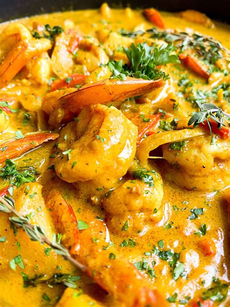 Thai Red Coconut Curry Shrimp Recipe | Deporecipe.co