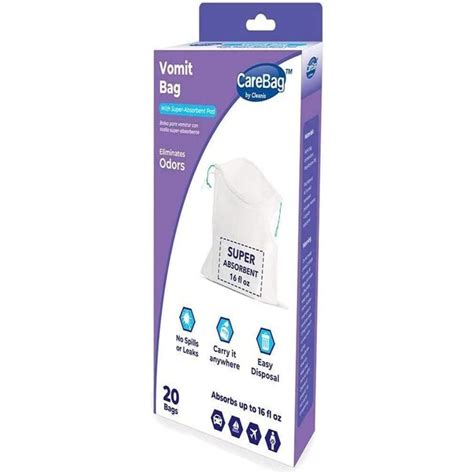 Buy Carebag Vomit Bag with Super Absorbent Pad, 20 Count Online at Low ...