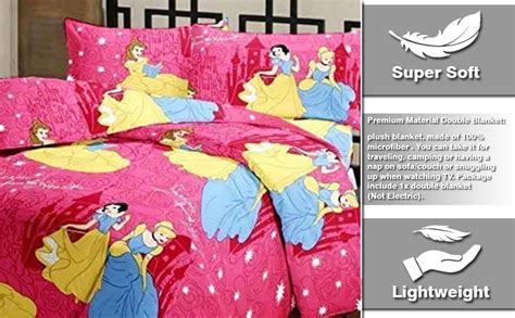 Buy PRINZIP Poly Cotton Princess Cartoon Printed Reversible Double Bed ...