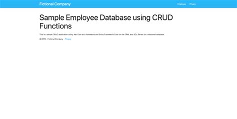ASP.NET Core MVC Crud 的图像结果