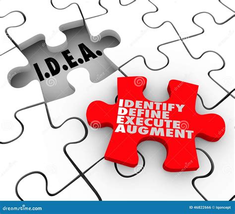 Idea Identify Define Execute Augment Acronym Puzzle Piece Solve Stock Illustration ...