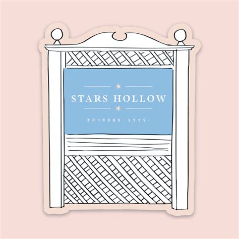 Stars Hollow Town Sign - Gilmore Girls Sticker | Gilmore girls, Girl ...