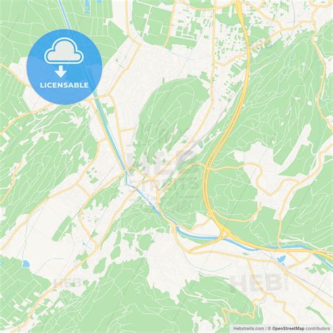 Feldkirch, Austria Vector Map - Classic Colors – HEBSTREITS