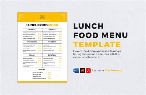 Home Menu Template in Word, PDF, Illustrator, Google Docs - Download ...