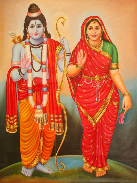Lord Rama And Sita Happy Diwali With Lord Rama And Goddess Sita Banner