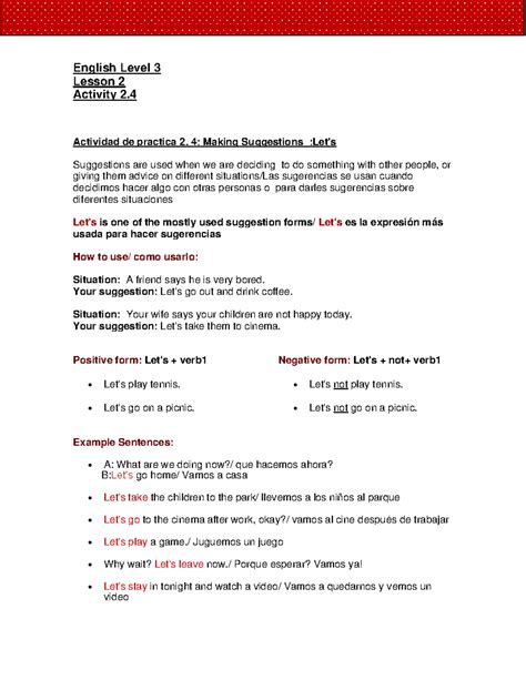 1705839922 - apuntes de ingles - English Level 3 Lesson 2 Activity 2 ...