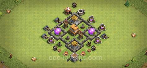 Farming Base TH4 Max Levels with Link - Town Hall Level 4 Base Copy ...