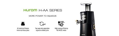 Hurom H-AA Series Cold Press Slow Juicer with Dual Rotation Speed (43/ ...