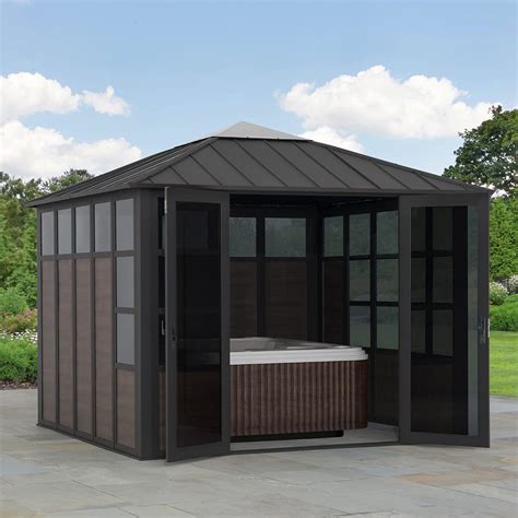 Buy SummerCove Outdoor Sunroom 11 ft. x 11 ft. Black Steel Multipurpose ...