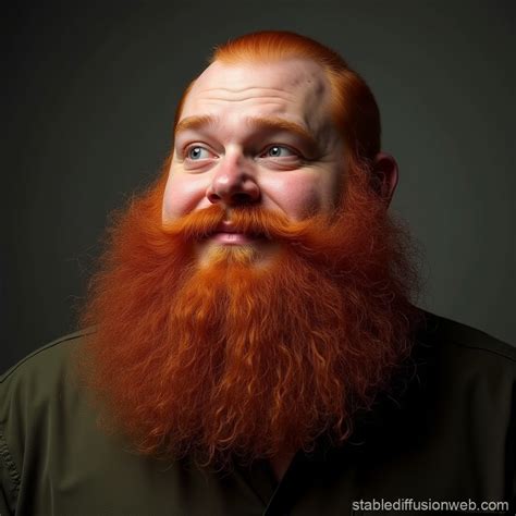 Fat Red-Haired Man with Facial Hair | Stable Diffusion Online