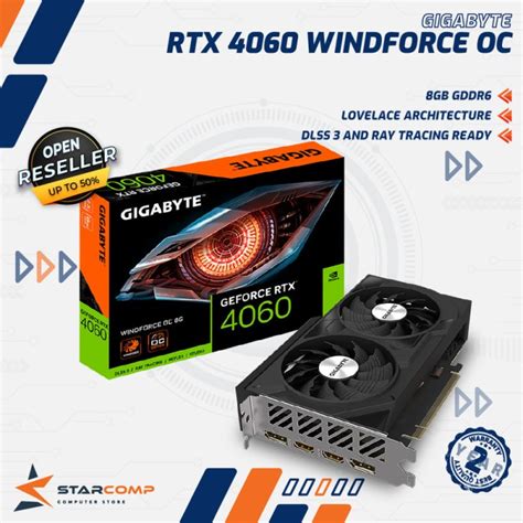 Promo GIGABYTE GeForce RTX 4060 WINDFORCE OC 8GB GDDR6 VGA RTX4060 ...