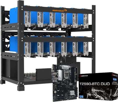 Buy AAAwave 12GPU Open Frame Mining Rig Frame Chassis with Biostar ...