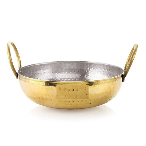 Brass Kadai with Kalai | 24 cm with 2650 ml Capacity 100% Pure Brass ...