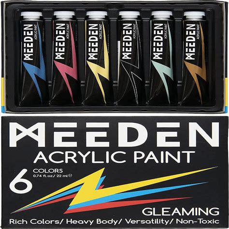 MEEDEN Glitter Acrylic Paint Medium, 6 Tubes | Oriental Trading