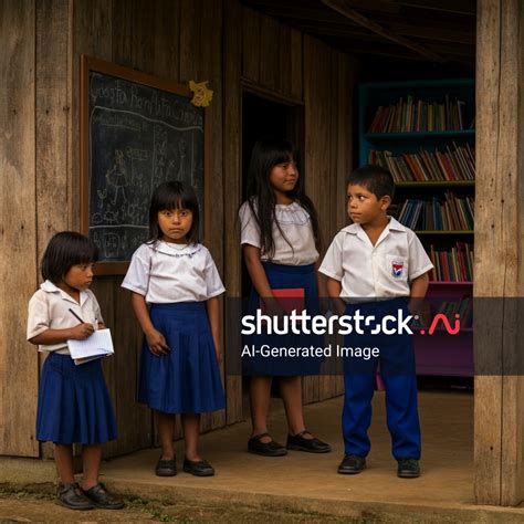 Realistic Setting Poor School Indigenous Costa AI-generated image ...