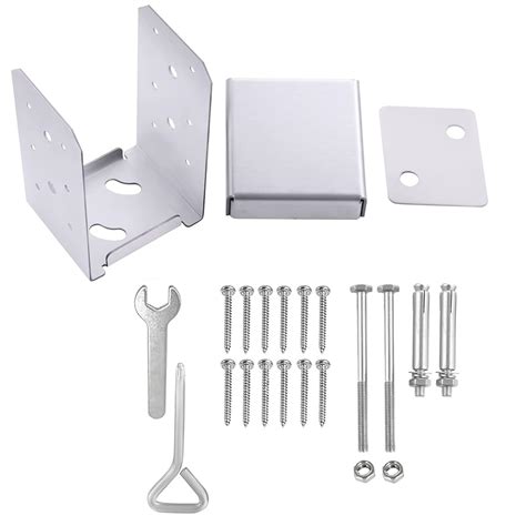 Buy SPACEEUP Post Base 4x4 Post Anchor 4pcs Adjustable Post Base ...