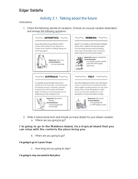 Activity 3 English - Les dejo este documento para el apoyo y facilidad ...