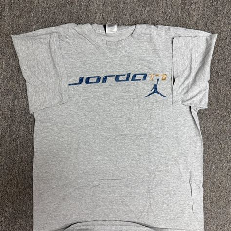 Vintage Baggy Grey Jordan Wizards Color Shirt Size: L | Depop