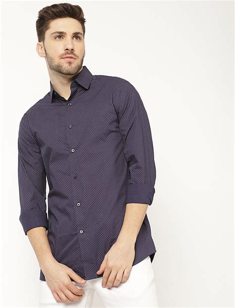 Buy Pure Cotton Printed Spread Collar Shirt at Marks & Spencer