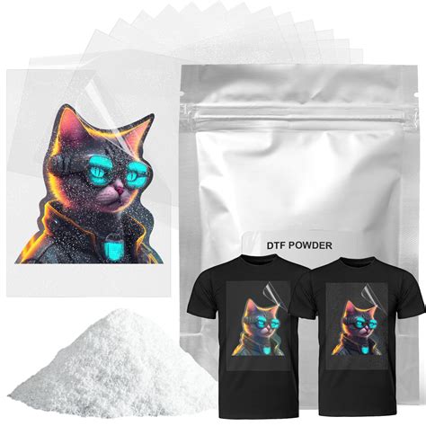 Buy DTF Powder and Transfer Film Kit for DTF Sublimation Printers, 20 ...