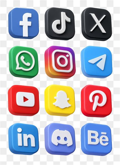 3d social media logo Images - Free Download on Freepik