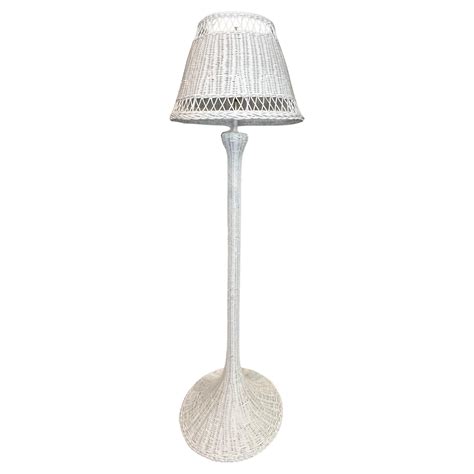 Antique Wicker Floor Lamp For Sale at 1stDibs | vintage wicker floor ...