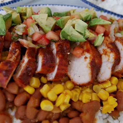 Hot Honey BBQ Chicken Bowls - Deliciously Seasoned