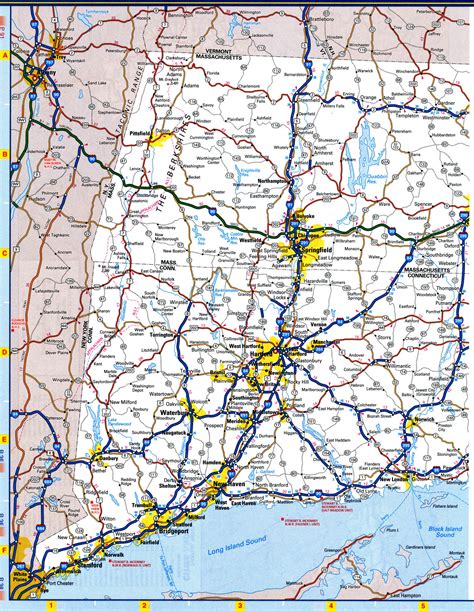 Map of Massachusetts roads and highways.Large detailed map of ...