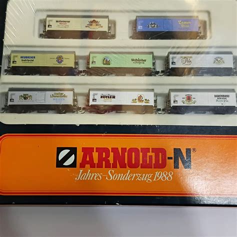 ARNOLD N-0158 N SCALE MODEL-TRAIN FREIGHT WAGON SET: A SET OF 8 DB (GE ...