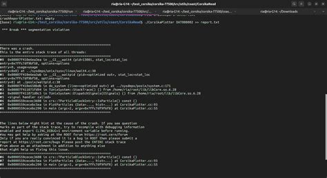 Segmentation Violation when coverting CORSIKA DAT file to ROOT file - Newbie - ROOT Forum