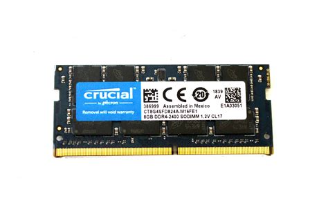 Buy CT8G4SFD824A.M16FE1 Crucial OEM 8GB DDR4-2400 SODIMM 1.2V CL17 ...