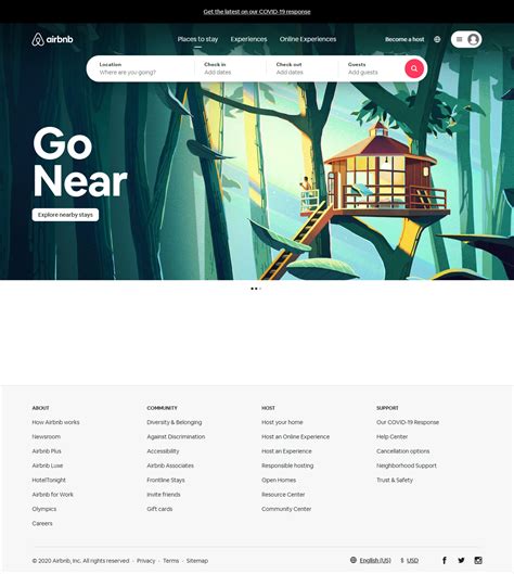 Airbnb in 2020 - Web Design Museum
