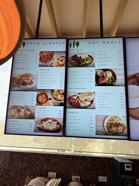 Menu at Pievana Roots Cafe, Santo Tomas