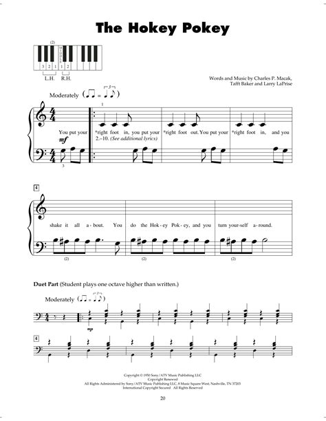 The Hokey Pokey by Charles P. Macak Sheet Music for 5-Finger Piano at ...