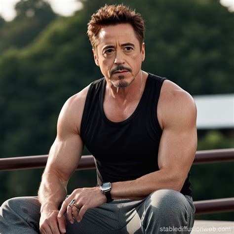 Robert Downey Jr in Bulging Muscles Pose | Stable Diffusion Online