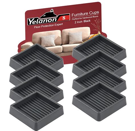 Amazon.com: Yelanon Furniture Coasters,8 Pcs 2” Furniture Caster Cups ...