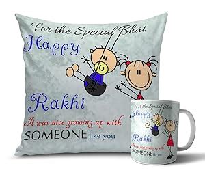 Ship Smart Raksha Bandhan Combo Gifts Gifting Cushion Pillow with ...
