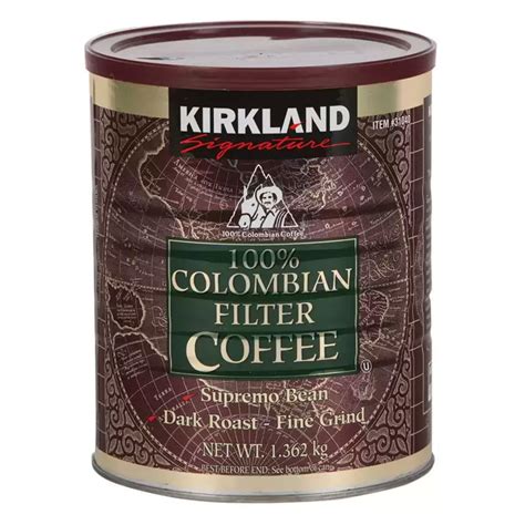 Kirkland Signature 100% Colombian Ground Filter Coffee, 1...