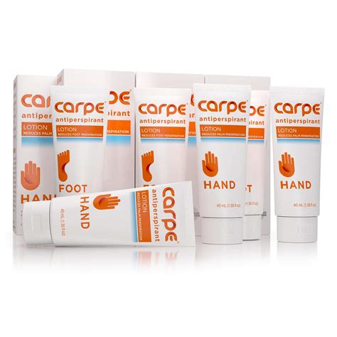 Carpe Antiperspirant Hand and Foot Lotion Package Deal (3 Hand and 3 ...