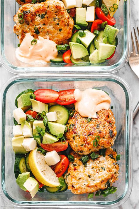 Meal Prep Chicken Patties Recipe with Vegetable Salad – Meal Prep ...