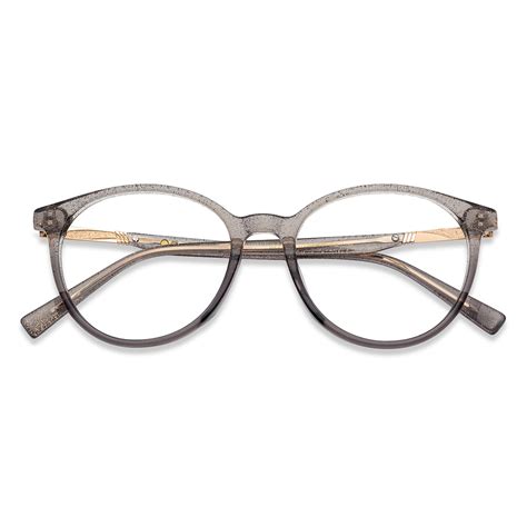 Buy Blue Block Phone Computer Glasses: Grey Transparent Full Rim Round ...