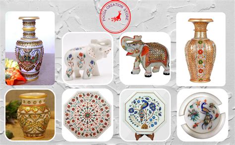 Buy Pooja Creation White Marble Taj Mahal Showpieace Decorative Gift ...