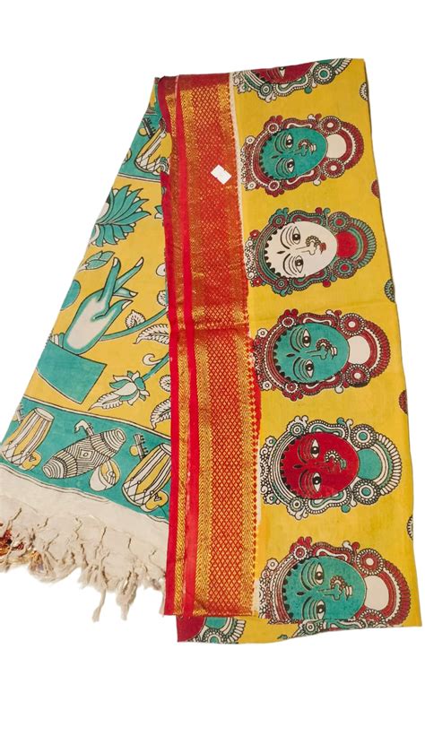 Buy Handcrafted Nizam border Kalamkari Dupatta – Authentic & Elegant D ...