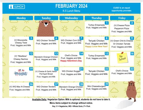 Carlsbad Unified School District - Menus