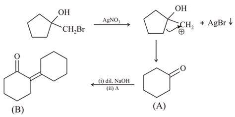 The degree of unsaturation in major product (.B.) will be: