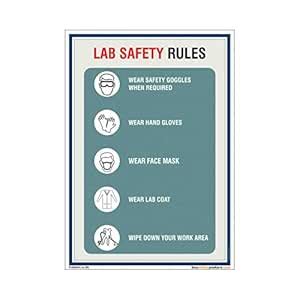 buysafetyposters.com - Lab Safety Rules Poster In English PVC Sticker ...