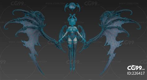 恶魔女王 恶魔女妖模型-异形怪物模型库-3ds Max(.max)模型下载-cg模型网