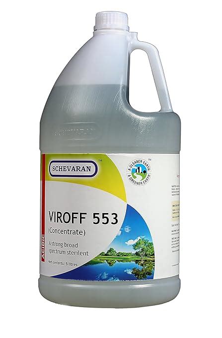 Schevaran VIROFF 553 Disinfectant Cleaner 5 L : Amazon.in: Health ...