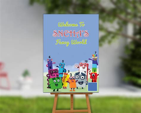Number Blocks Welcome Board | Customized party supplies Online – Party ...